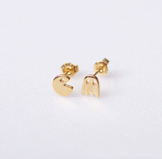 Pacman Stud Earrings