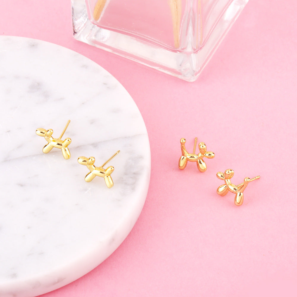 Balloon Dog Stud Earrings