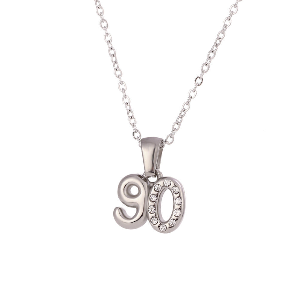 90’s Babies Number Pendant Necklace