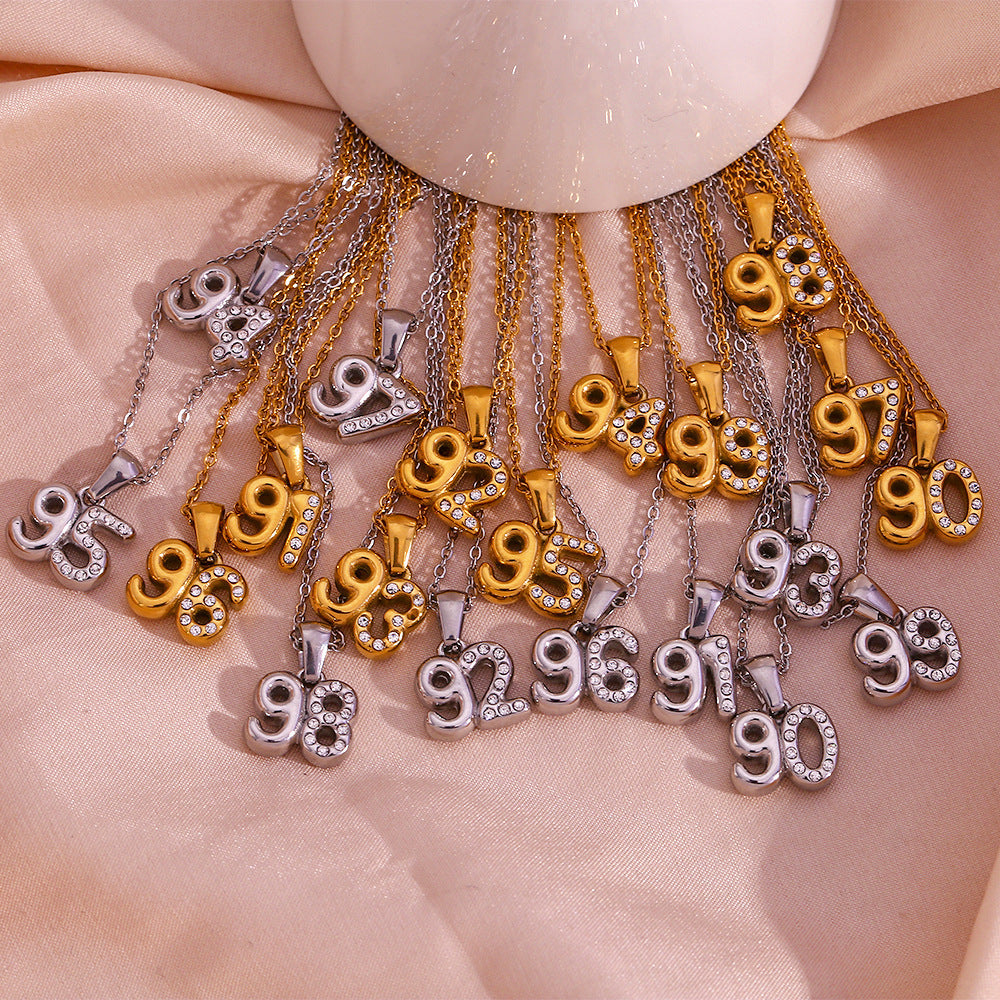 90’s Babies Number Pendant Necklace