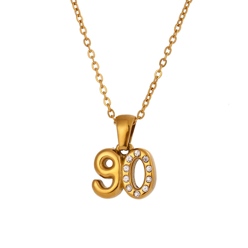 90’s Babies Number Pendant Necklace