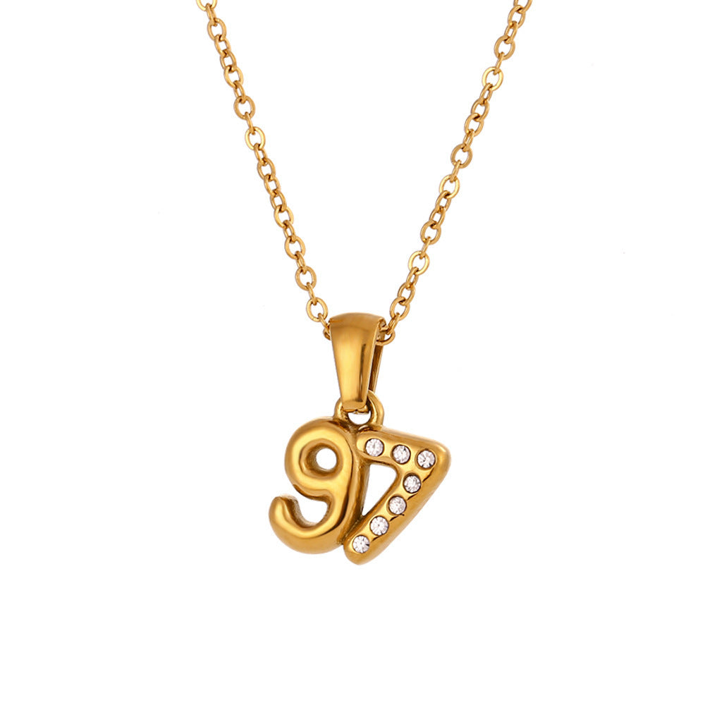 90’s Babies Number Pendant Necklace