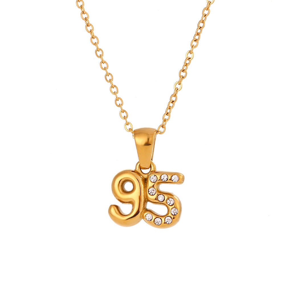 90’s Babies Number Pendant Necklace