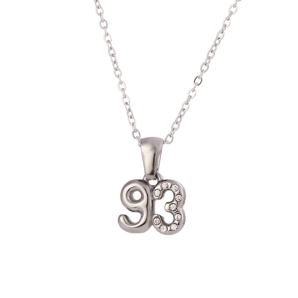 90’s Babies Number Pendant Necklace