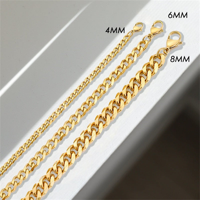 14K Gold Plated Stainless Steel Cuban Necklace