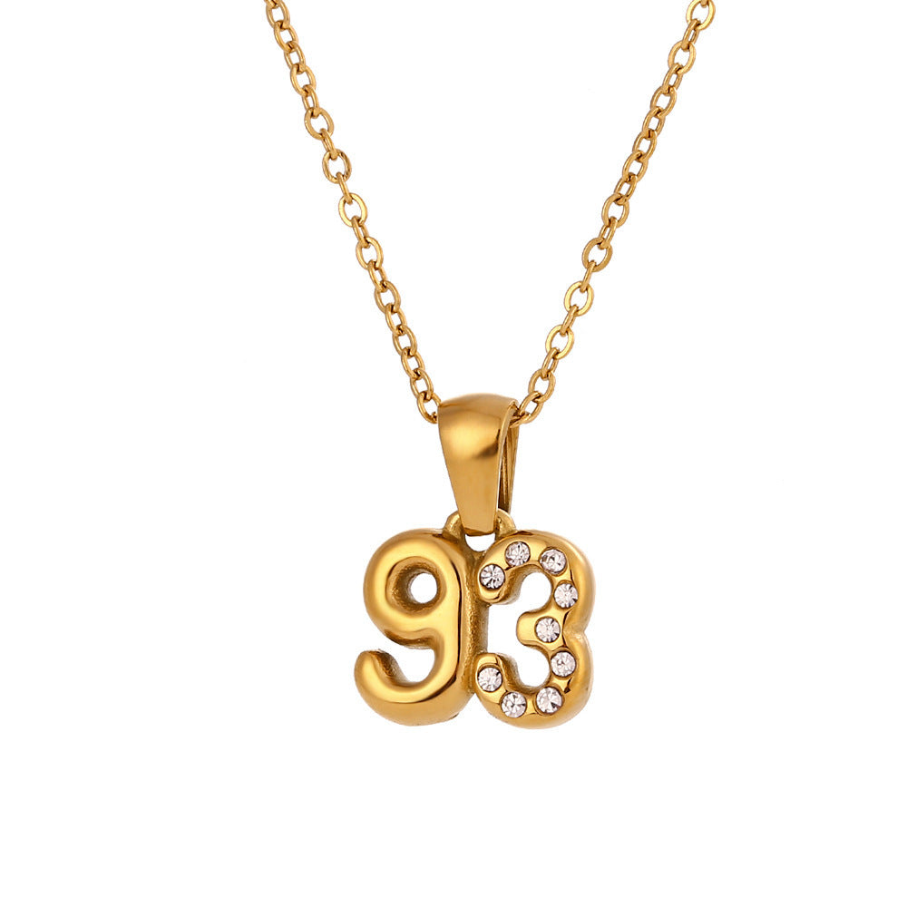90’s Babies Number Pendant Necklace