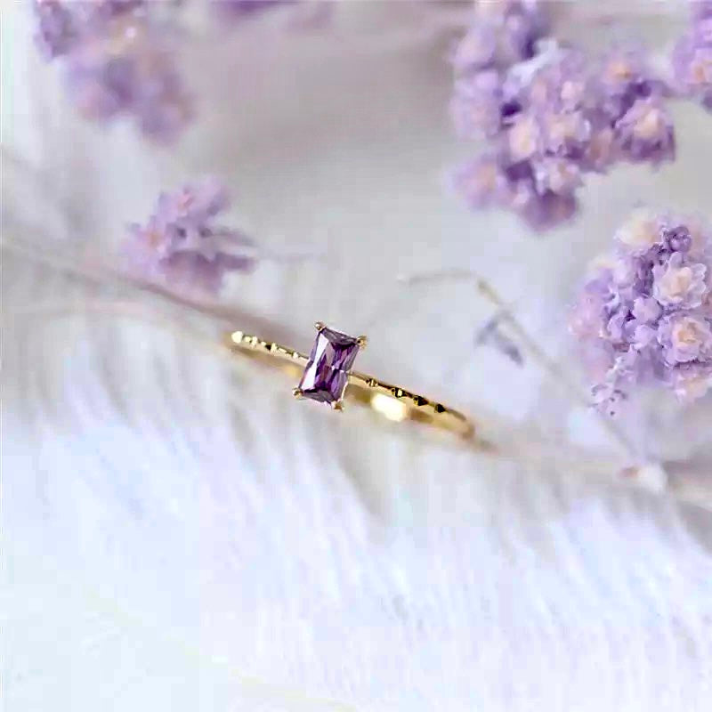 Dainty Vintage Purple Ring