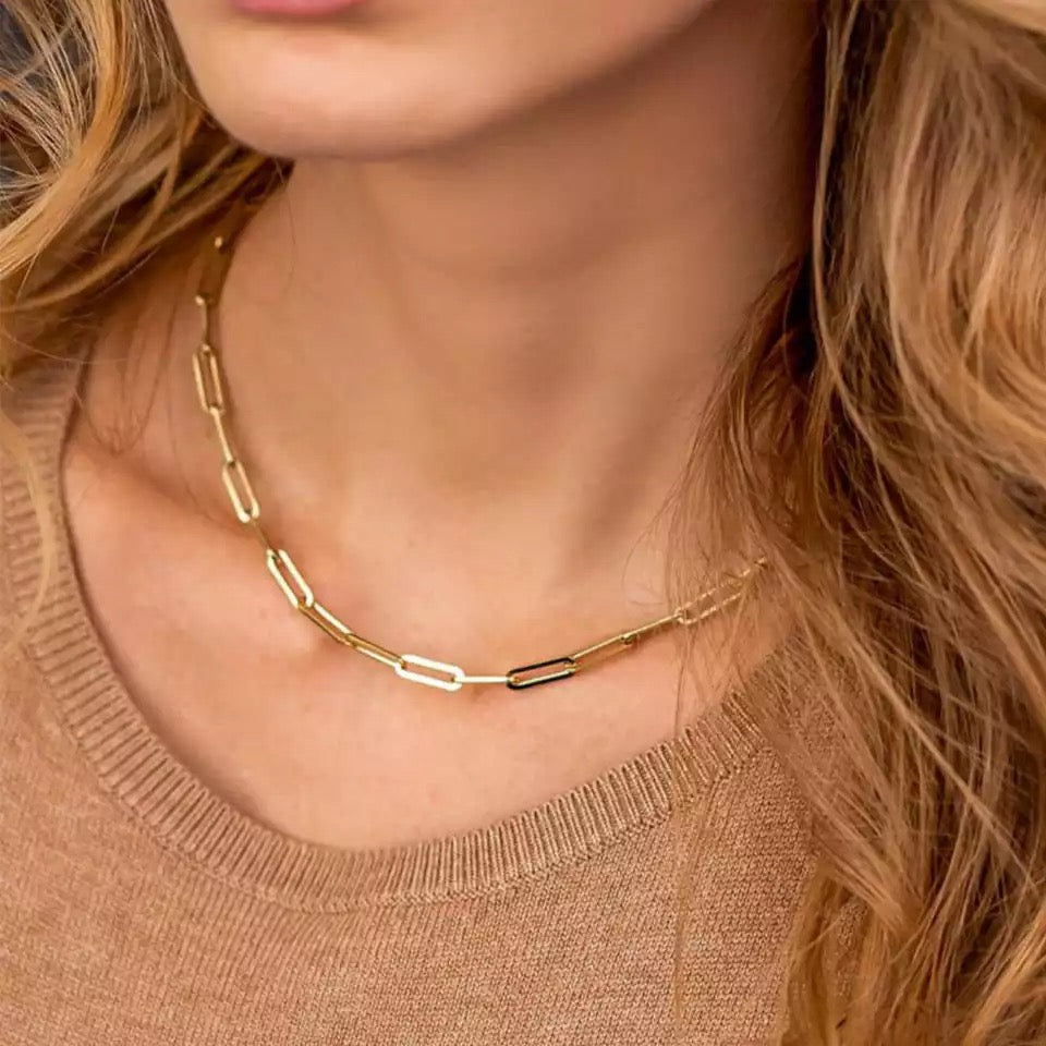 Large Paperclip Choker Necklace