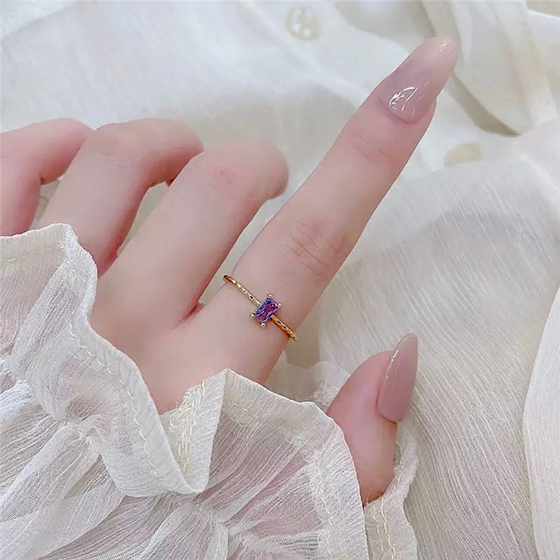 Dainty Vintage Purple Ring