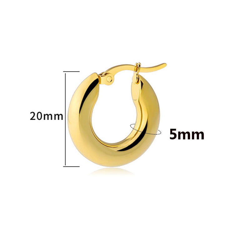 Small Smooth Hoop Earrings