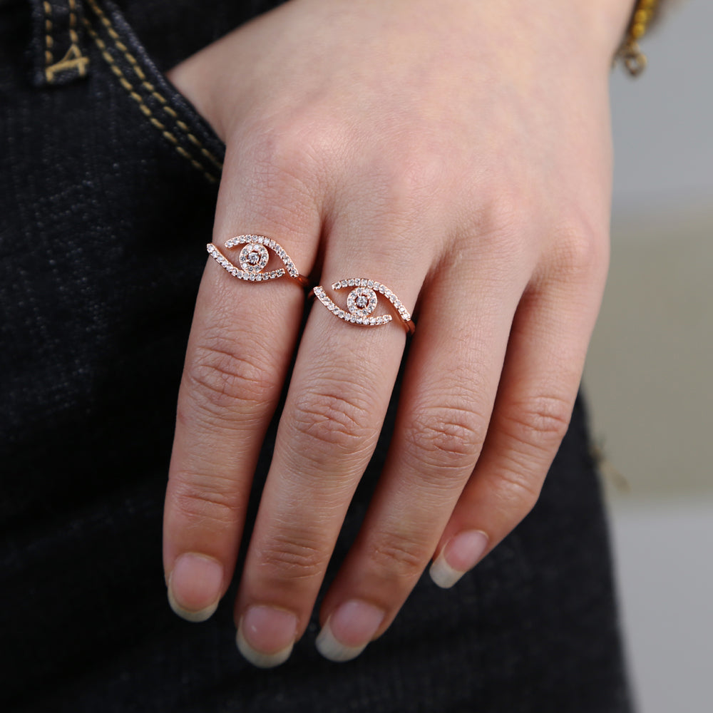 Rose Gold Evil Eye Ring