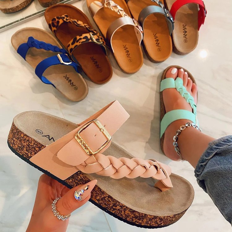 Braided Cork Sandals