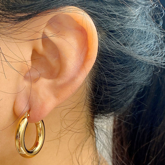 Small Smooth Hoop Earrings