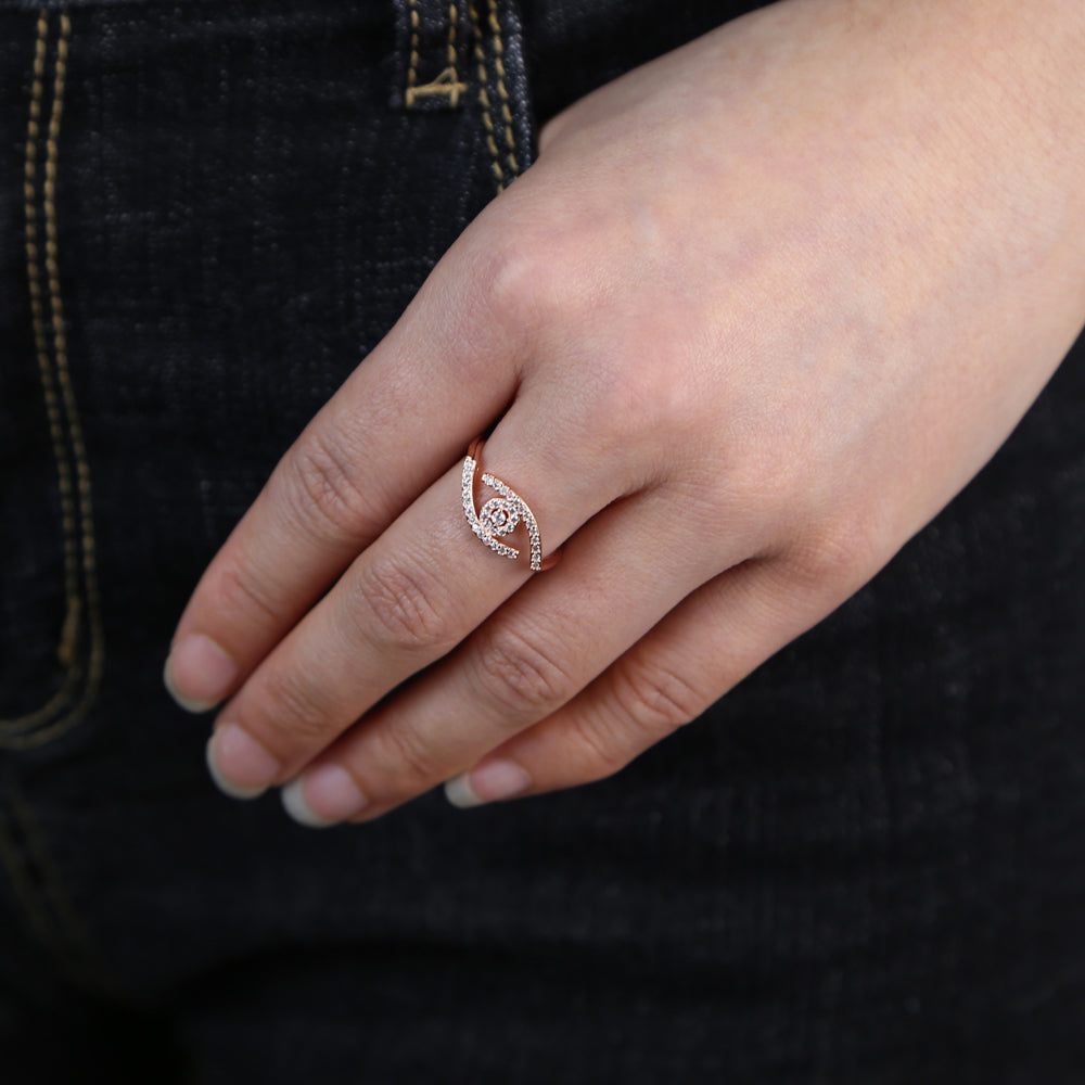 Rose Gold Evil Eye Ring