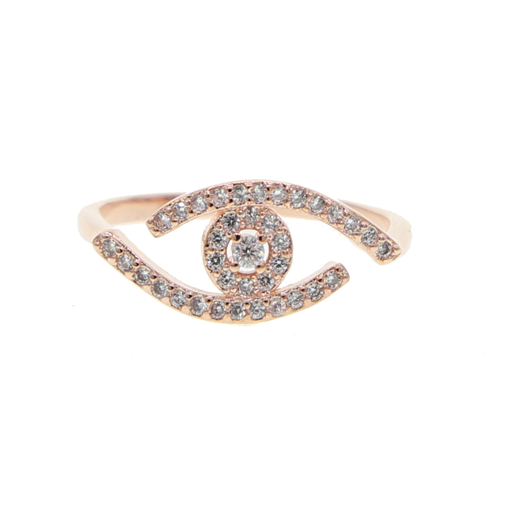 Rose Gold Evil Eye Ring