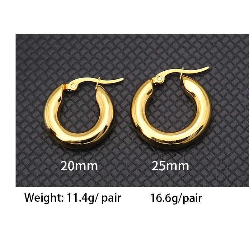 Small Smooth Hoop Earrings