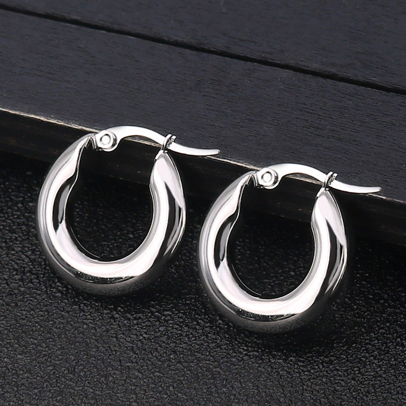 Small Smooth Hoop Earrings