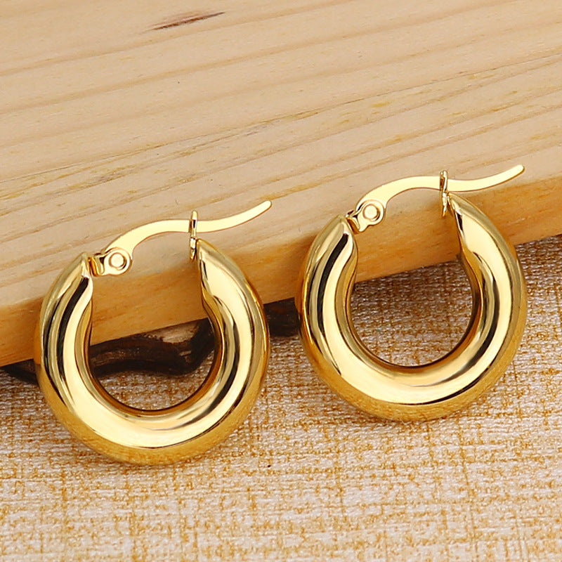 Small Smooth Hoop Earrings