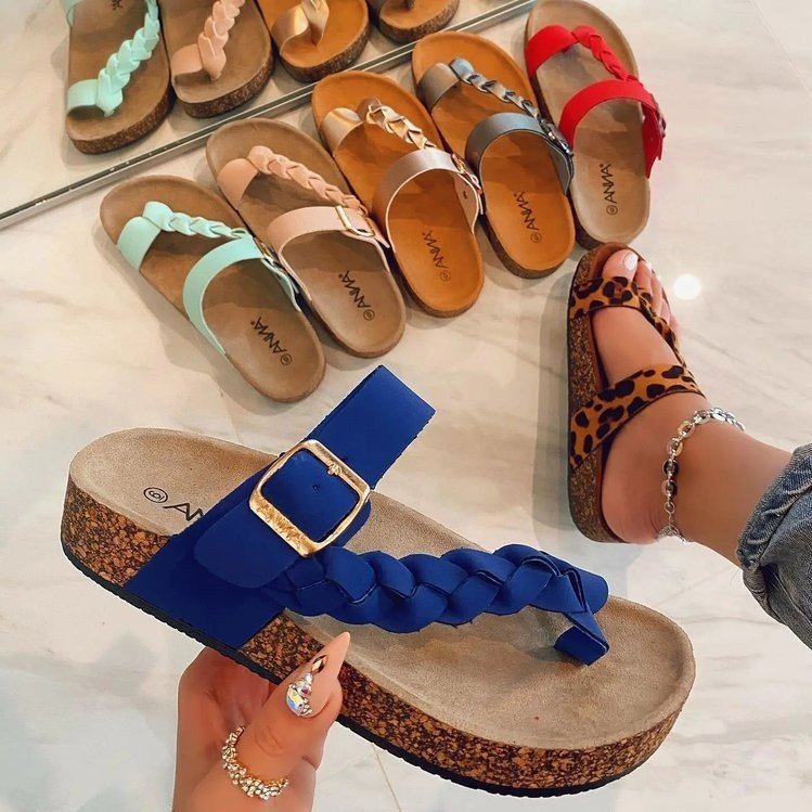 Braided Cork Sandals