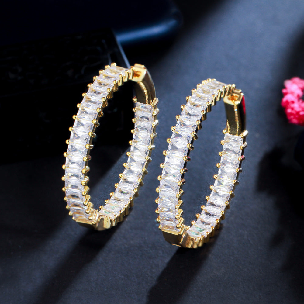 Baguette Hoop Earrings