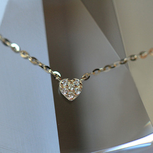 Dainty Crystal Heart Necklace