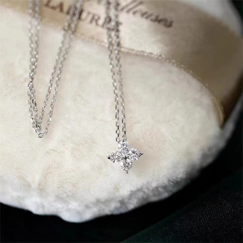 Dainty Flower Crystal Necklace