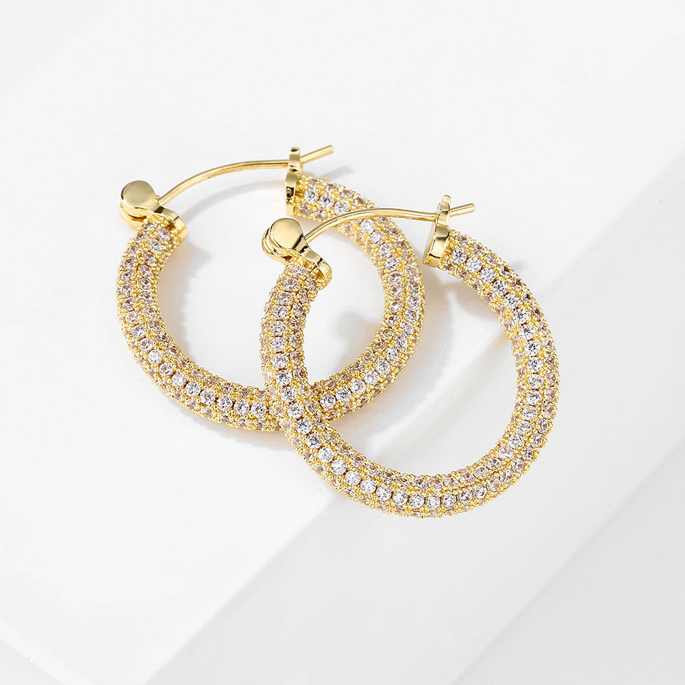 Crystal Hoop Earrings