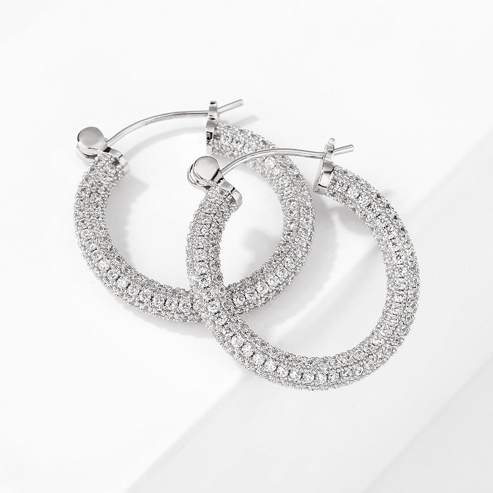 Crystal Hoop Earrings