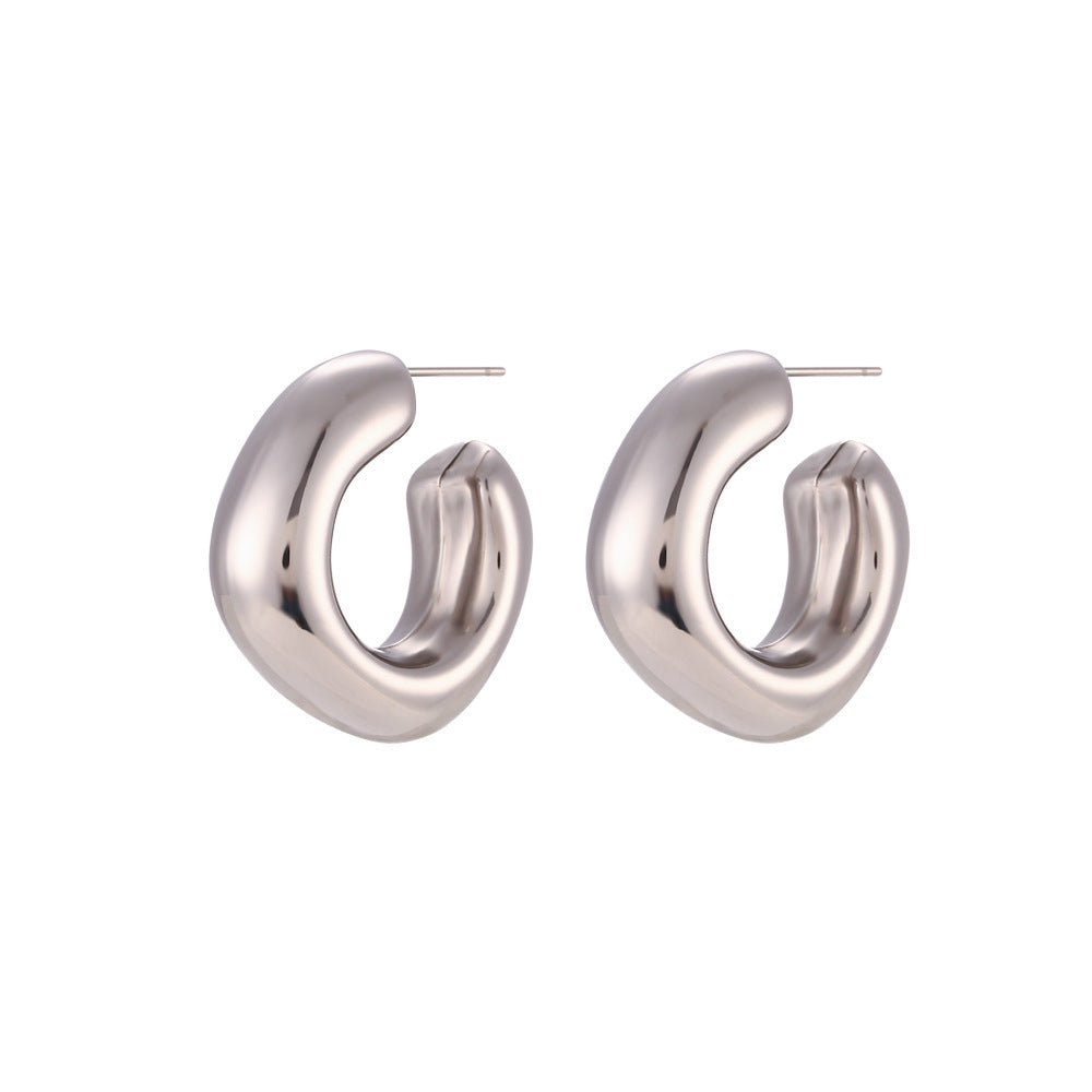 Small Chunky Hoop Earrings