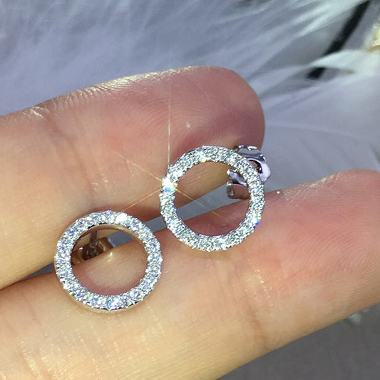 “O” Crystal Stud Earrings