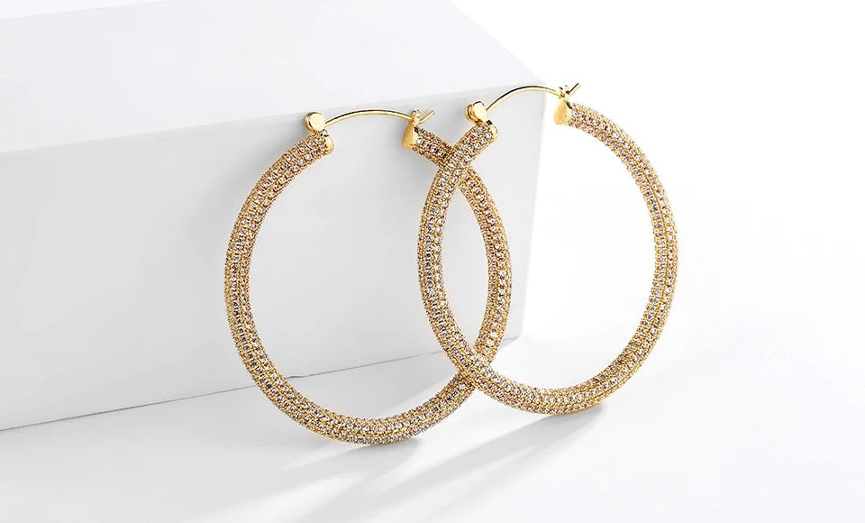 Crystal Hoop Earrings