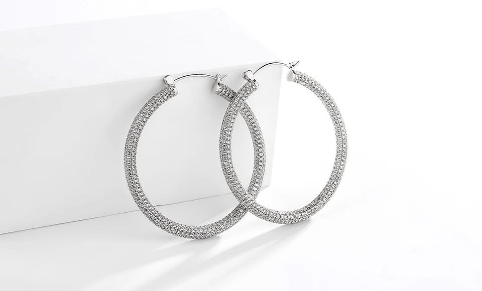 Crystal Hoop Earrings