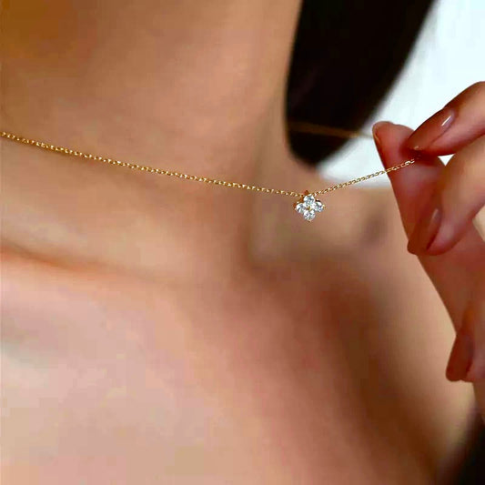 Dainty Flower Crystal Necklace