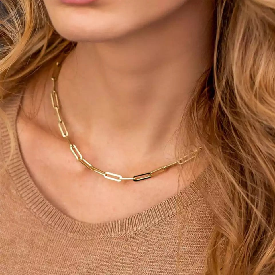 Large Paperclip Choker Necklace