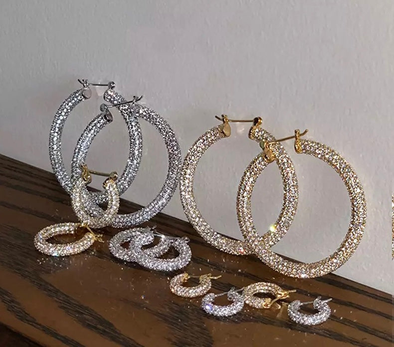 Crystal Hoop Earrings